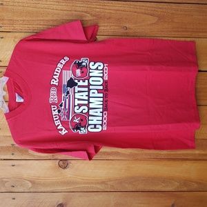 Kahuku Red Raiders State Champions 2000 Back to Back 2001 Large Red T shirt